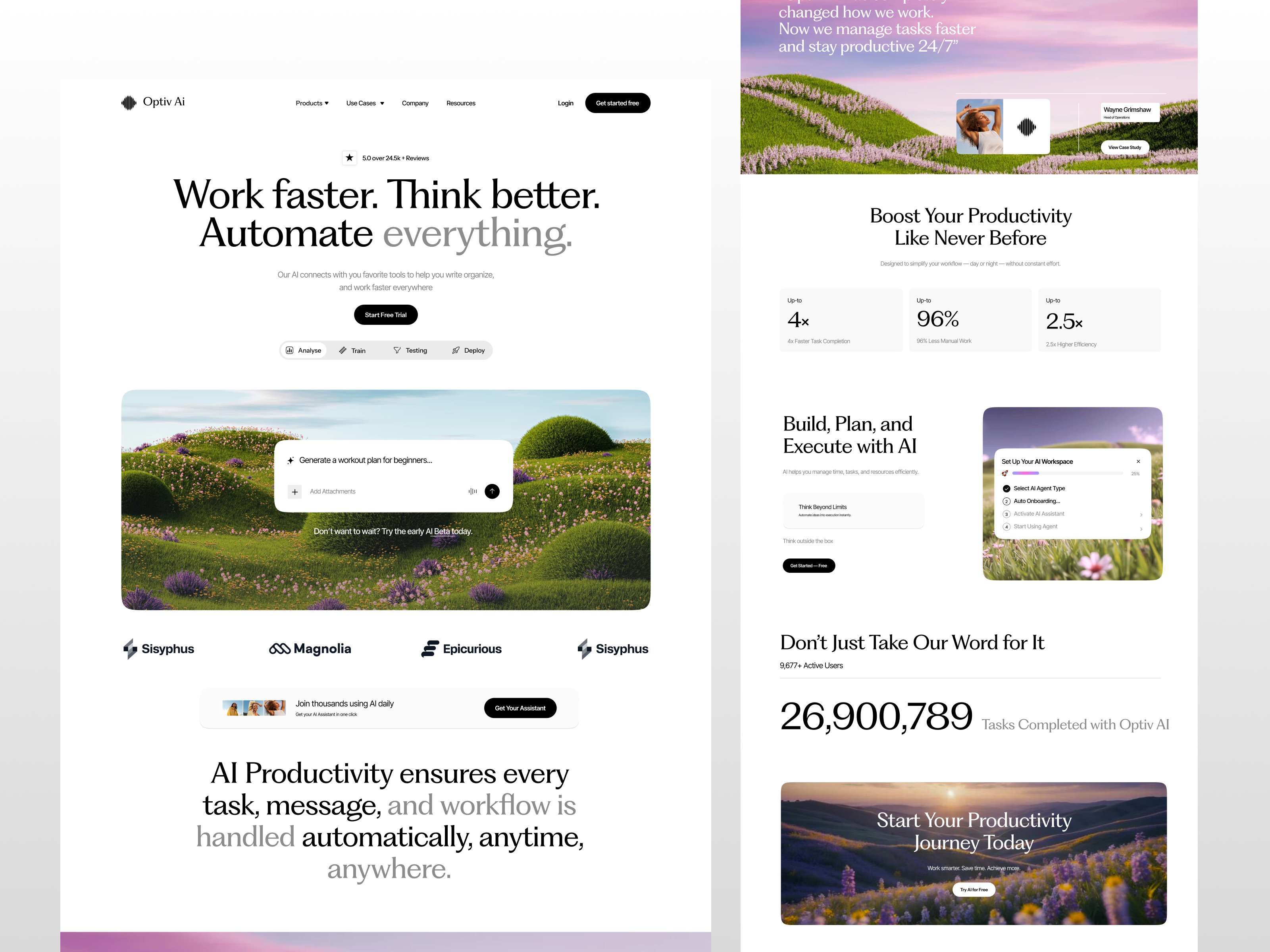 SaaS Landing Page | AI Workflow Automation Platform ai agent platform ai automation tool website ai productivity platform ai productivity saas ai productivity tool ai task management ai workspace platform b2b landing page enterprise ai enterprise website landing page productivity saas homepage productivity tool website saas saas landing page task automation landing page web design website workflow automation tool workflow automation website