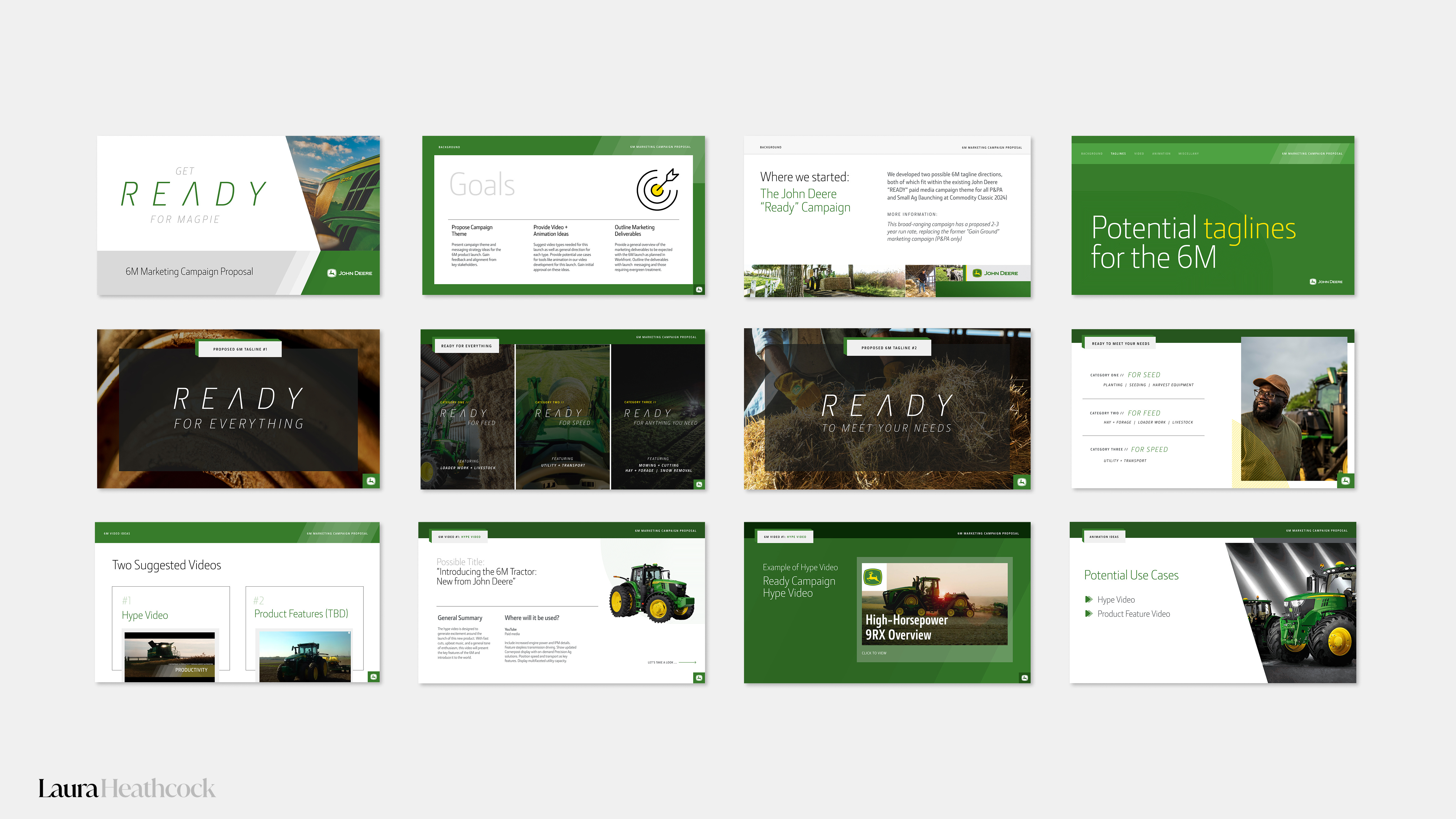 John Deere: Campaign Proposal Deck art direction brand design campaign proposal deck design figma slides john deere layout design pitch deck presentation design slide deck visual design