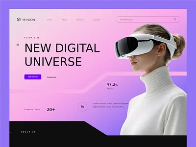 Website Design for VR Vision app brandidentity branding creativeagency design graphic design illustration logo rebranding typography ui ux web design web development website website design website development