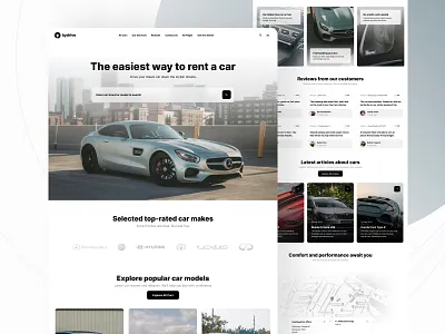 No-code landing page template for a car rental website auto dealer automobile automotive automotive design car dealer car marketplace car rent car rental car repair framer framer resources framer template inspiration landing page landing page design nocode template vehicle website design website theme