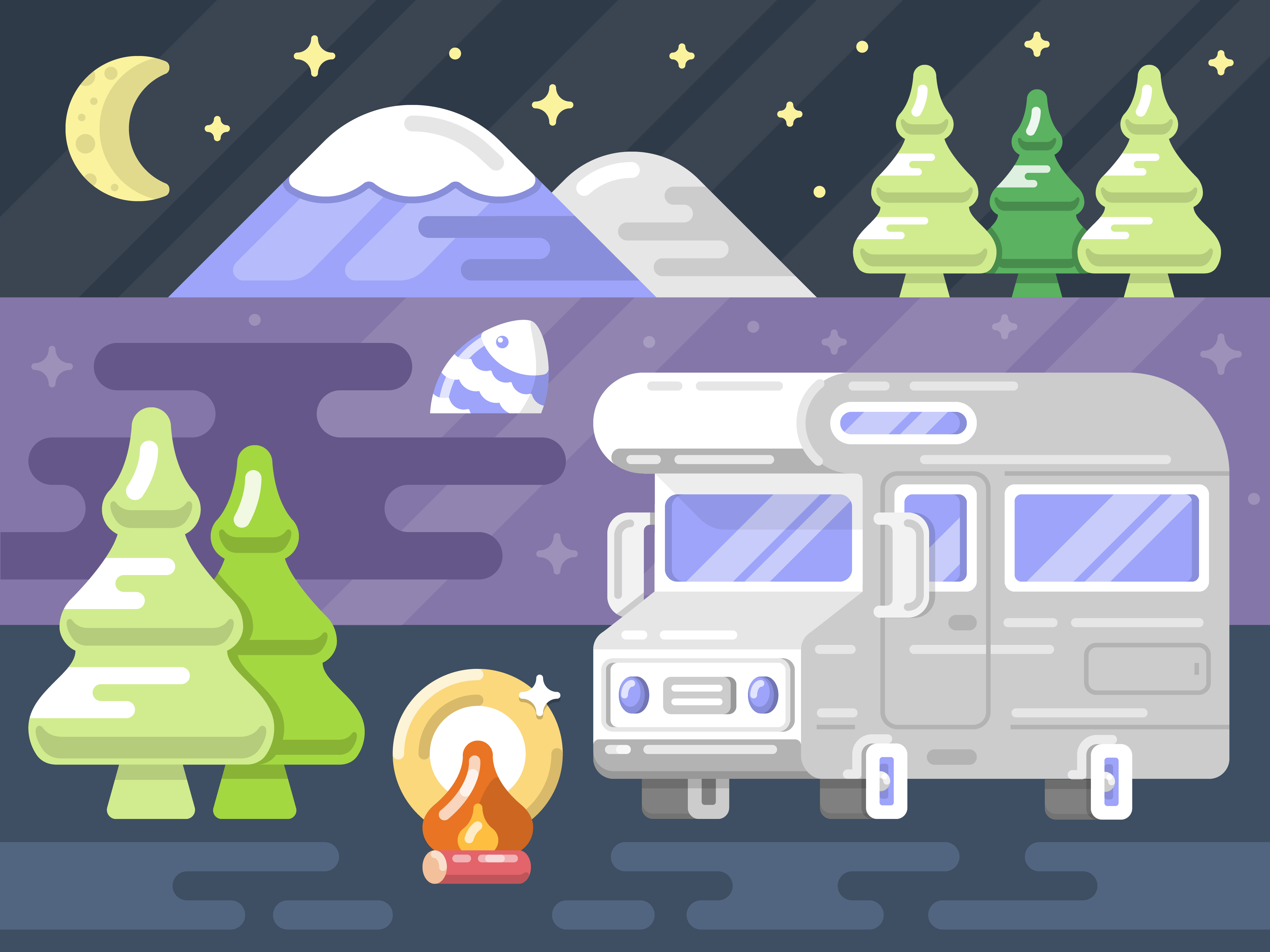 Camper illustration