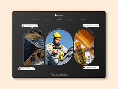 Roofing Service landing page adobe illustrator adobexd branding design figma graphic design illustration landingpage logo ui ux vector