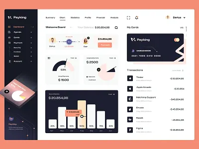 Finance Dashboard 3d dashboard dashboard design illustration saas ui design uiux vector web design
