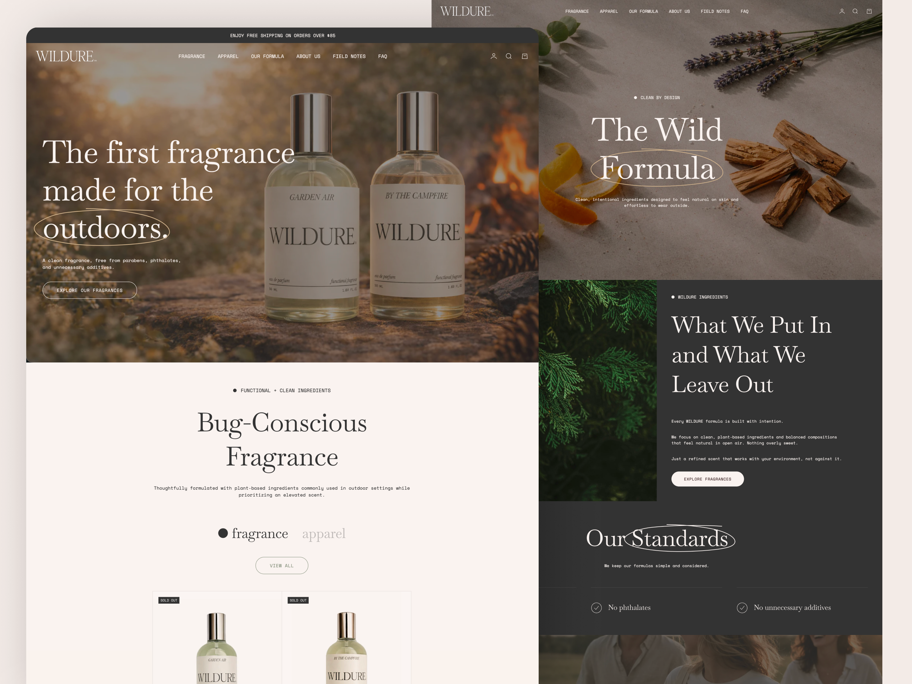 Example of Luxury Fragrance Shopify Website Design | WILDURE