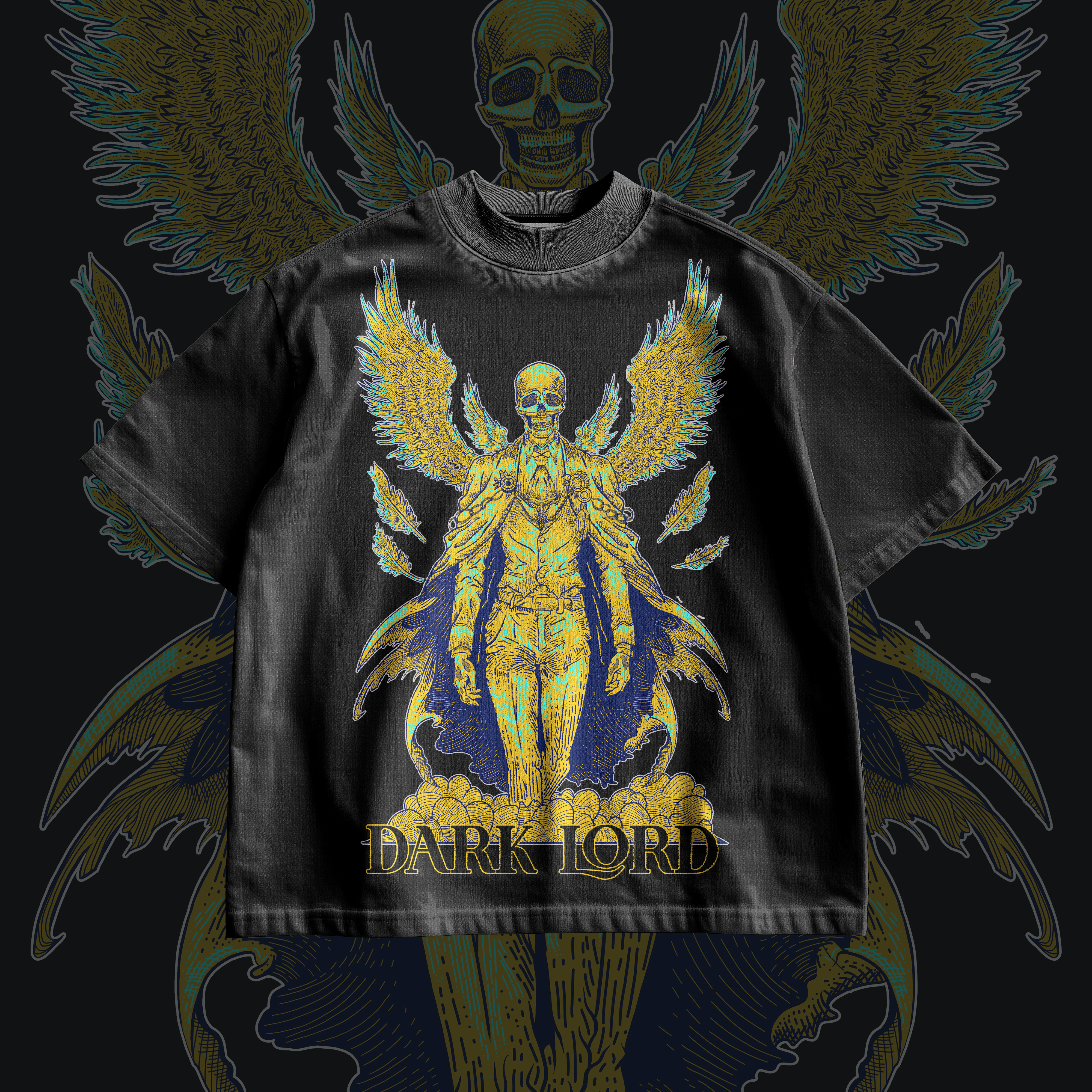 Dark Lord – Fallen Angel Streetwear Illustration angelart apparelgraphics bolddesign clothingbrand darkart darkdesign dribbble fallenangel gothicart graphicdesign illustration illustrator lineart merchdesign skullart streetwear streetweardesign tattooart tshirtdesign vectorart