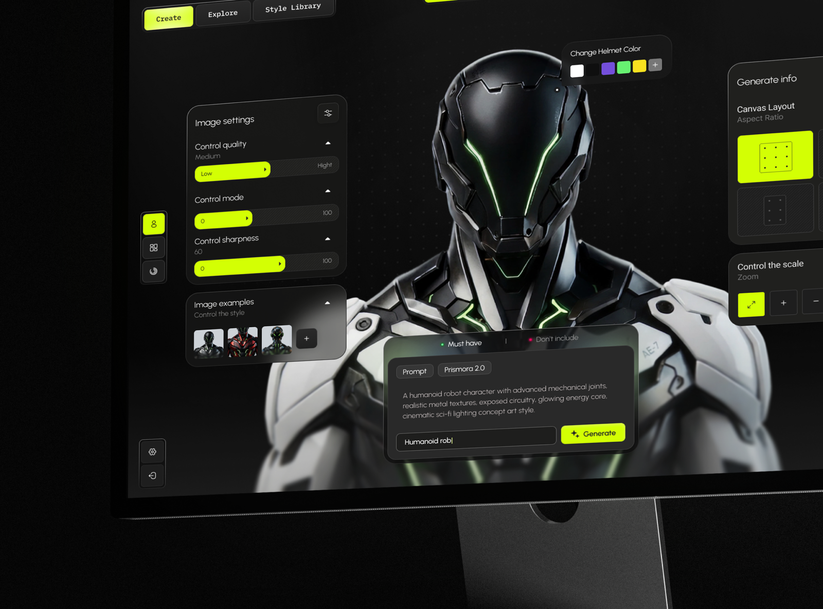 PRISM - AI Generator SaaS Dashboard 3d ai ai image generator dark mode dashboard dashboard ui futurisctic glass glassmorph glassmorph design product design saas saas dashboard saas design tech ui