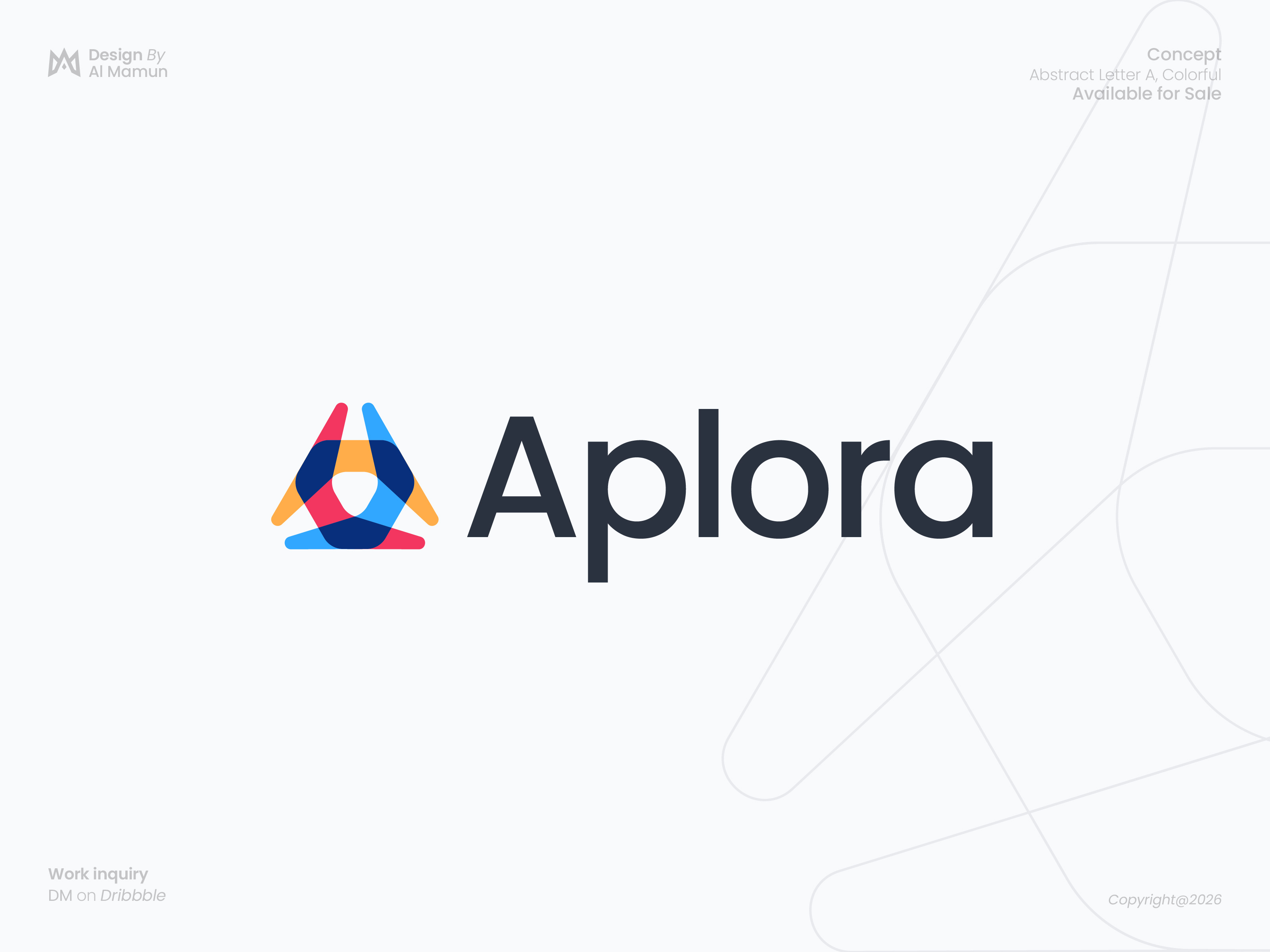 Aplora | Creative Colorful Logo & Brand Identity a logo abstract logo brand mark branding colorful colorful logo futuristic design letter a logo letter mark logo logo design logo designer logo icon minimalist logo modern logo startup branding symbol timeless visual identity