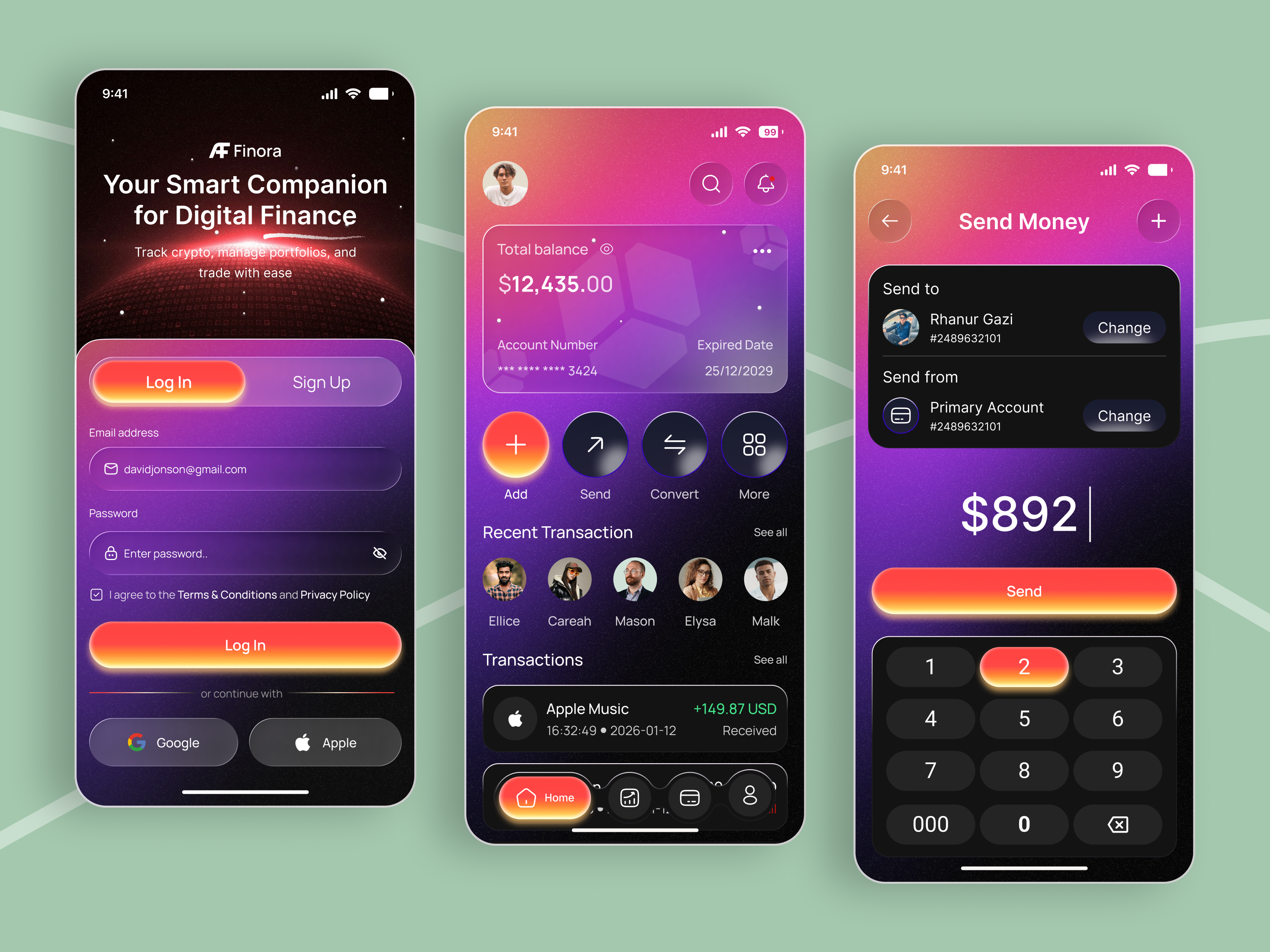 Example of Mobile App UI/UX Design (I Os & Android)