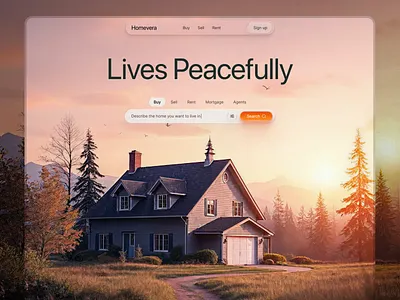 Homevera - Real Estate Landing Page Hero branding design header design hero section home page landing page design ofspace product design property tech real estate real estate marketing real estate ui ui ui design ui template ui trends uiux user interface ux web design