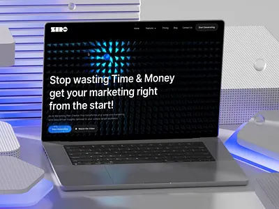 Zeroin — AI Platform Website Redesign 3d landing page 3d web ai ai design aiplatform hilf al hilf al llc interface landing page marketing ai marketing platform minimal saas saas design trending ui ux visual web graphic