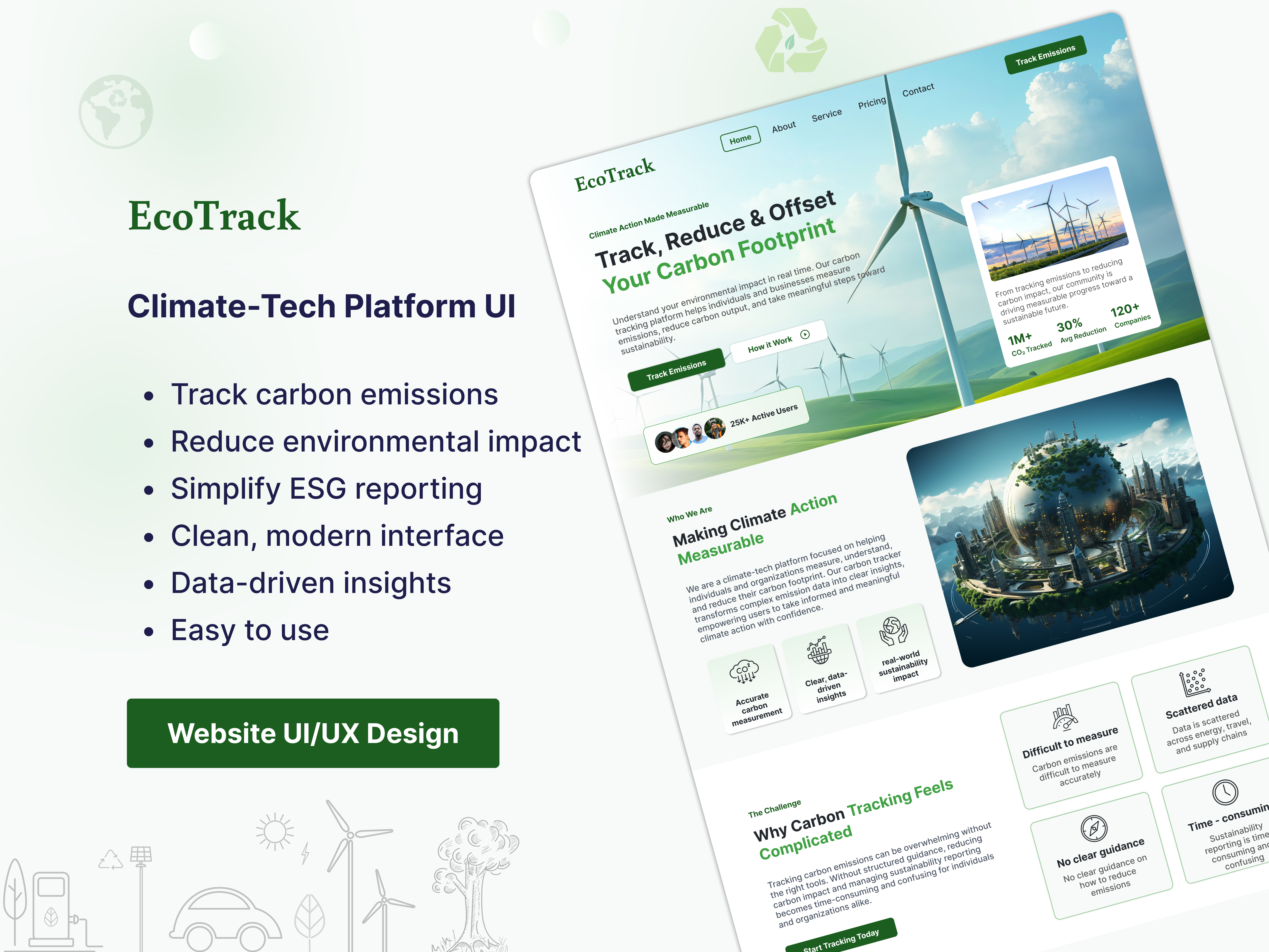 Carbon Tracker Website Design carbonemissionscalculator carbonfootprint carbonfootprintcalculator carbonfootprinttracker carbonfootprinttrackerui carbontracker carbontrackerwebsitedesign climatetech ecotech figma greentech modernwebui responsivedesign responsivewebdesign trackyourcarbonfootprint uidesign uiux uiuxdesign websitecarboncalculator websitedesign