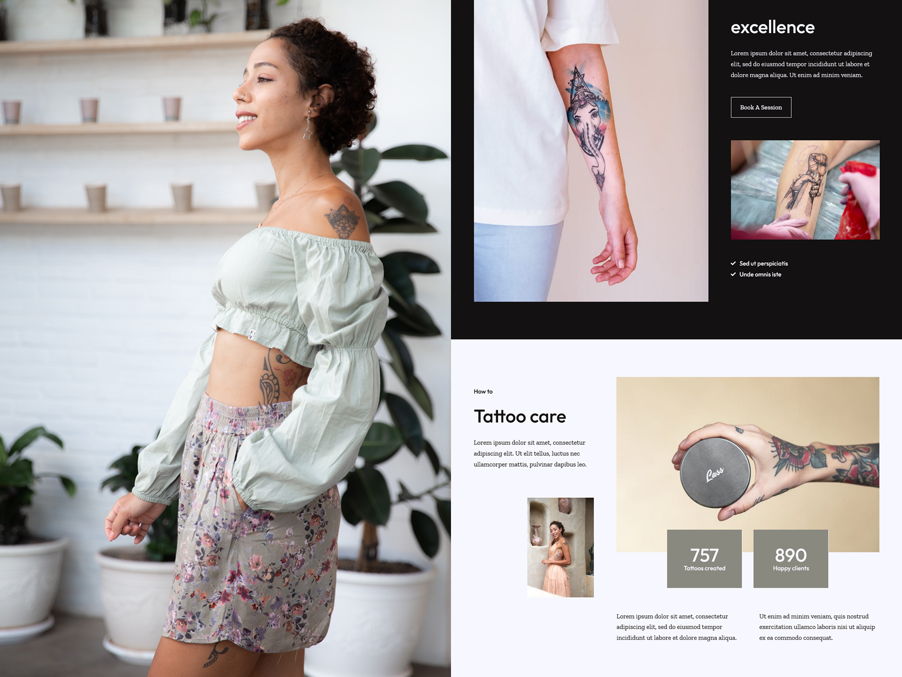 Website Template for Tattoo Artist & Piercing Studio