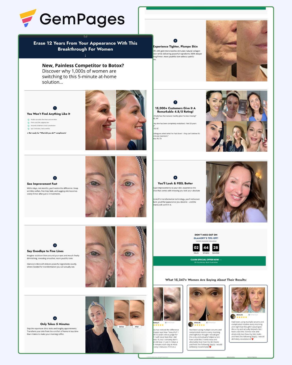 Try-Glamory Listicle Page | Gempages Template gempages gempages expert gempages template shopify shopify expert shopify listicle page shopify template