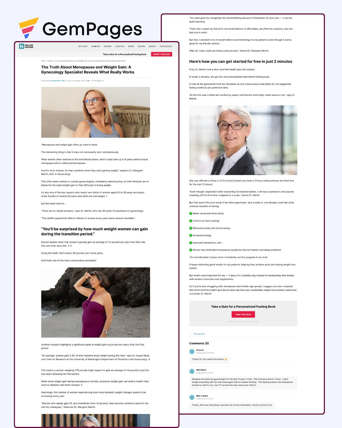 Health Insider Advertorial Page | Gempages Template gempages gempages expert gempages template shopify shopify expert