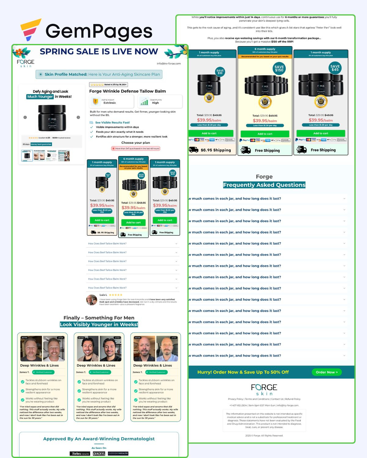Forge Skin Product Page | Gempages Template gempages gempages expert shopify shopify expert shopify product page
