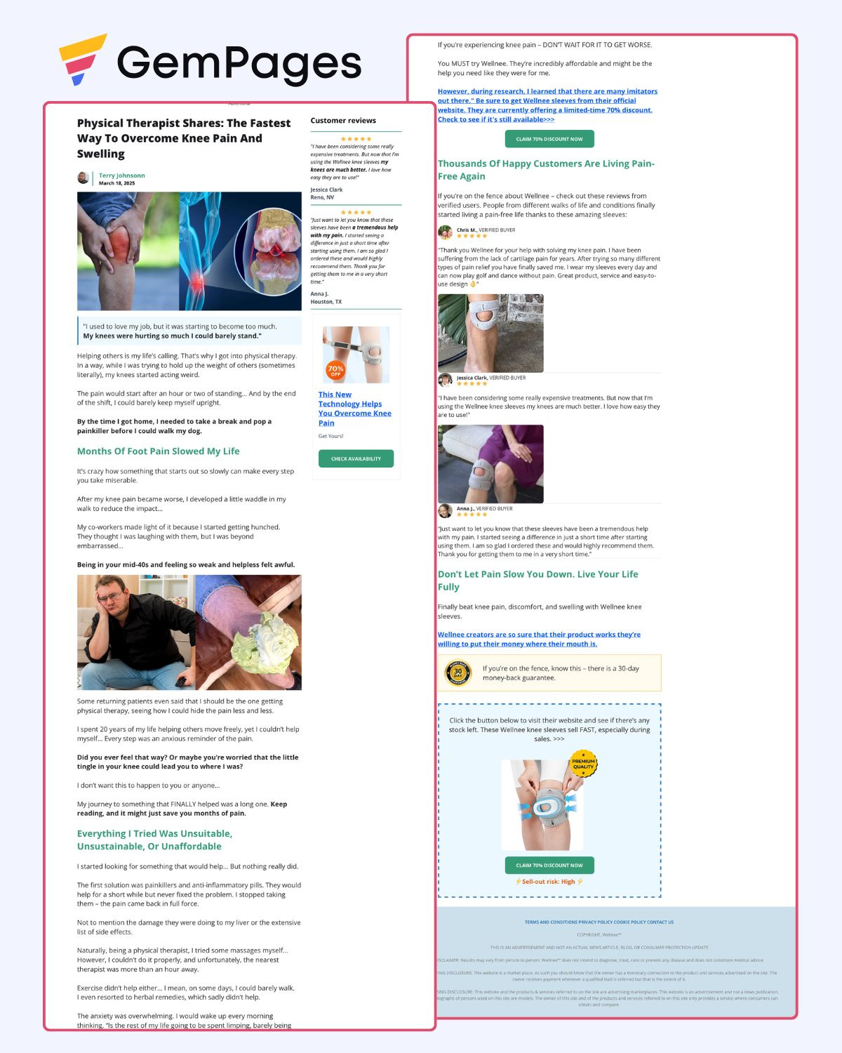Physical Therapist Shares Advertorial Page | Gempages Template gempages gempages expert shopify shopify expert