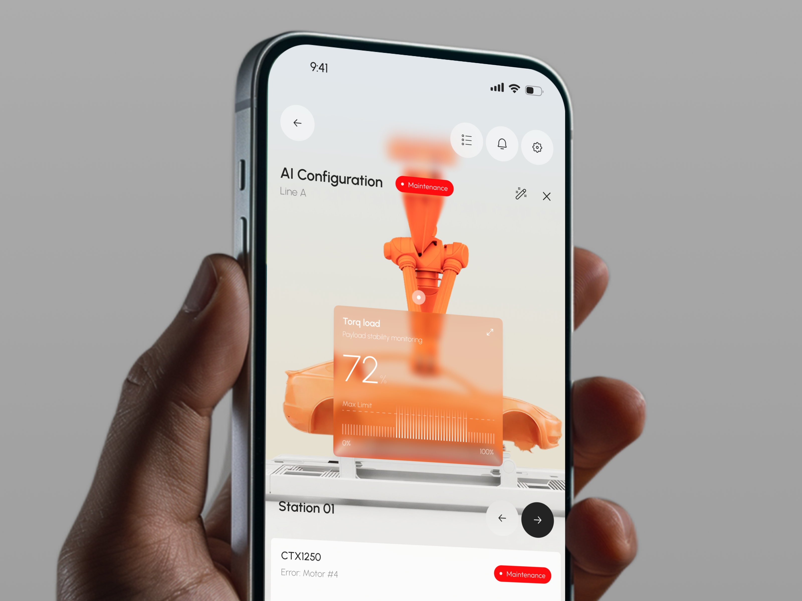 Torq SaaS — Industrial Robot Control Mobile App ai app app design b2b business crm dashboard design interface managment mobile mobile design product robotic saas service software ui ux ux design