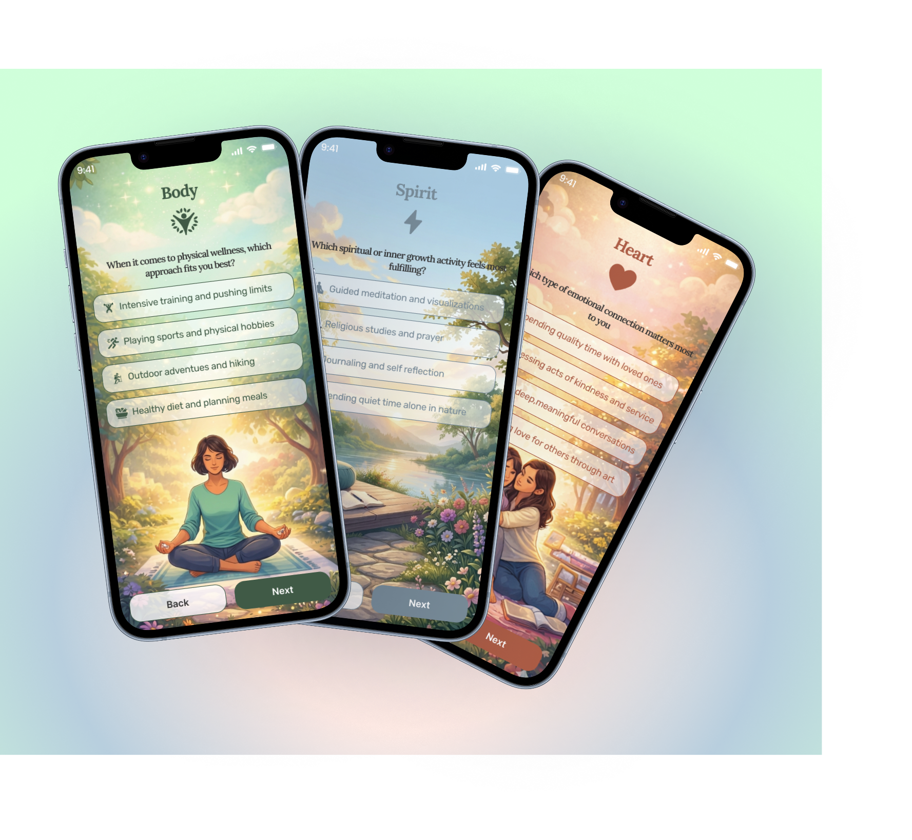 Lifestyle & Productivity App – Personalized Onboarding Flow app design app onboarding clean ui daily habits habit tracker illustration interface design lifestyle mental wellness mobile app mobile ui modern design onboarding personalization productivity self improvement ui user experience ux wellness