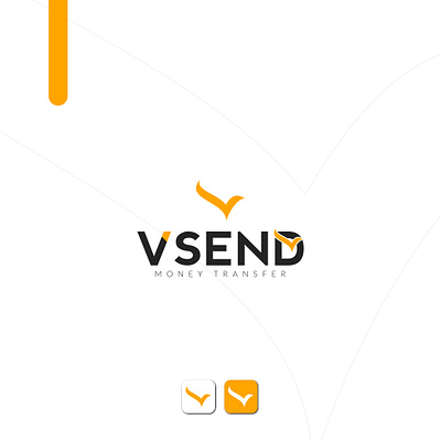 V send - Money Transfer App 3d app icon app logo branding business logo company logo custom icon design graphic design logo minimalist