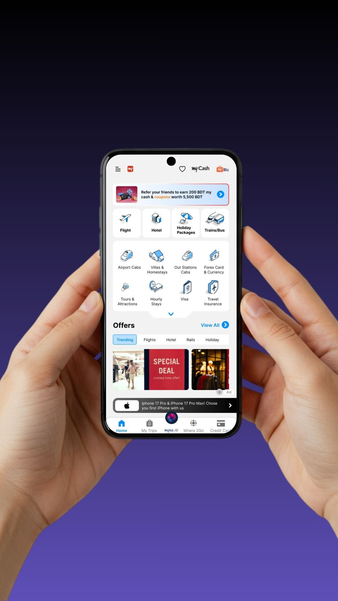 Smooth travel experience with AI ai mobileapp travelapp ui ux