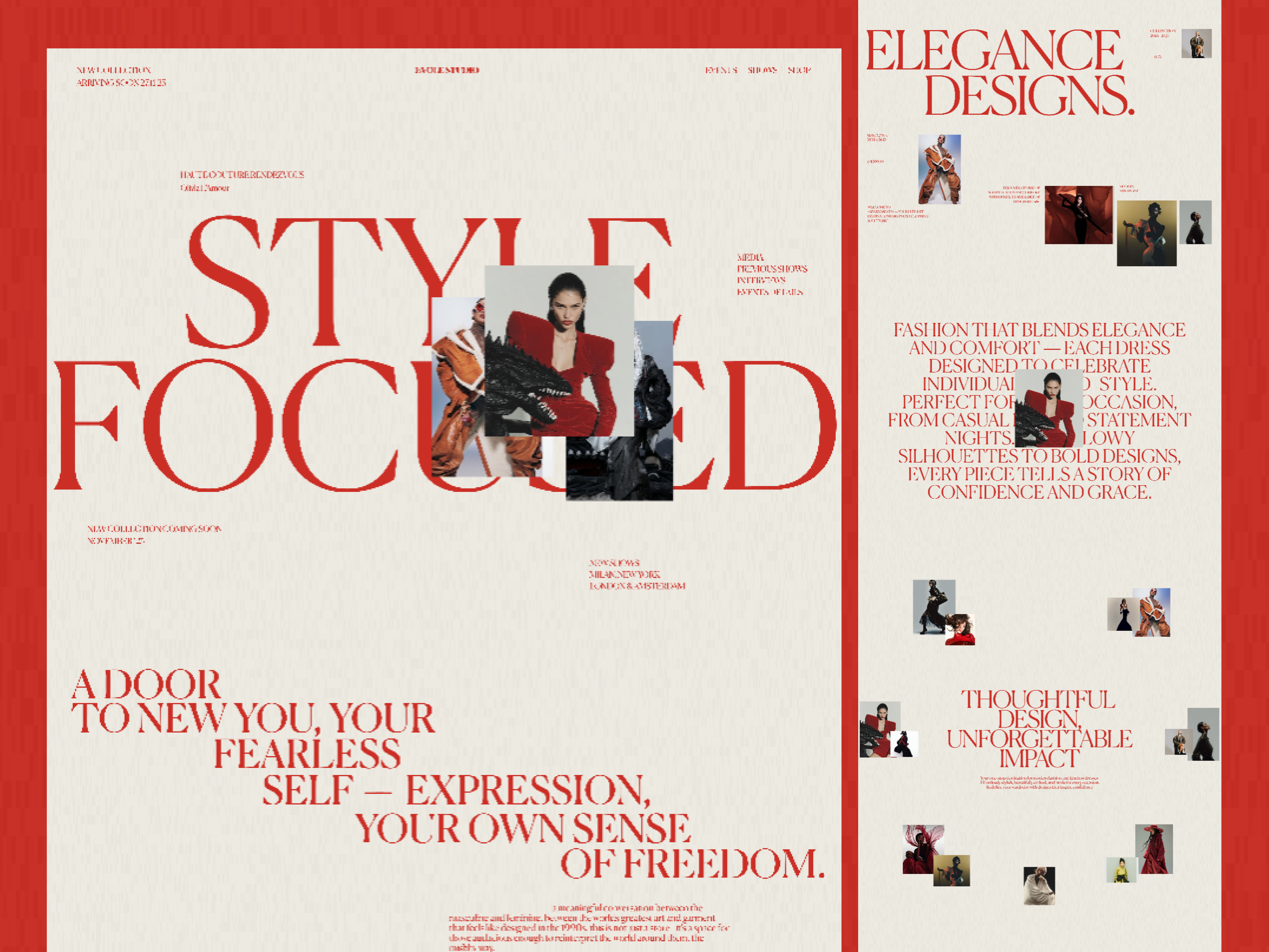 Luxury Fashion Branding & Website Design feshion figma graphic design landing page luxury website modern web design ui ui design uiux web web app website