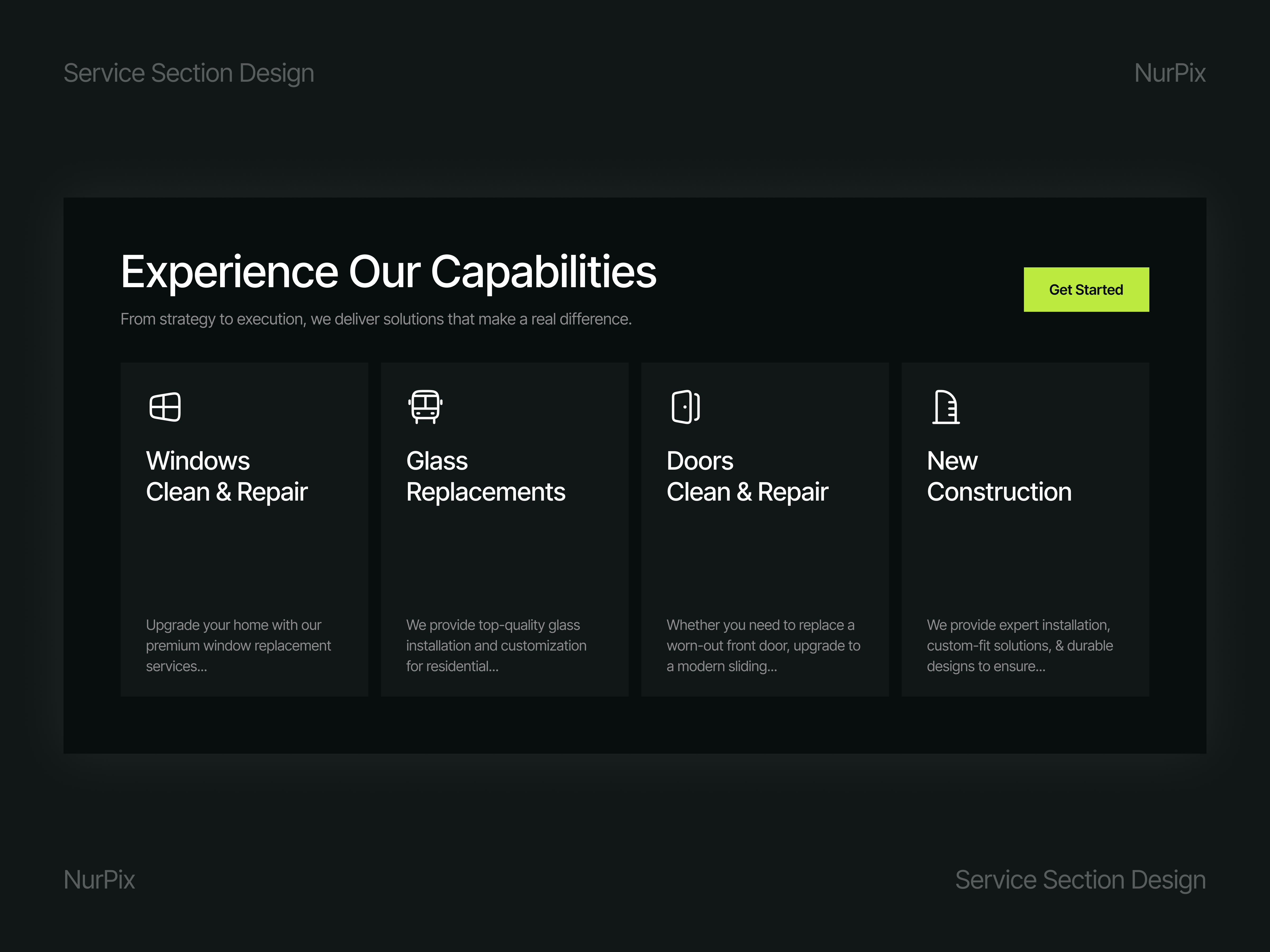 Modern Service Section – Web UI Concept clean design design system dribbble shot figma design interface design landing page minimal ui modern ui product design saas design service section ui design ui inspiration ui ux user interface ux design web design web ui website design