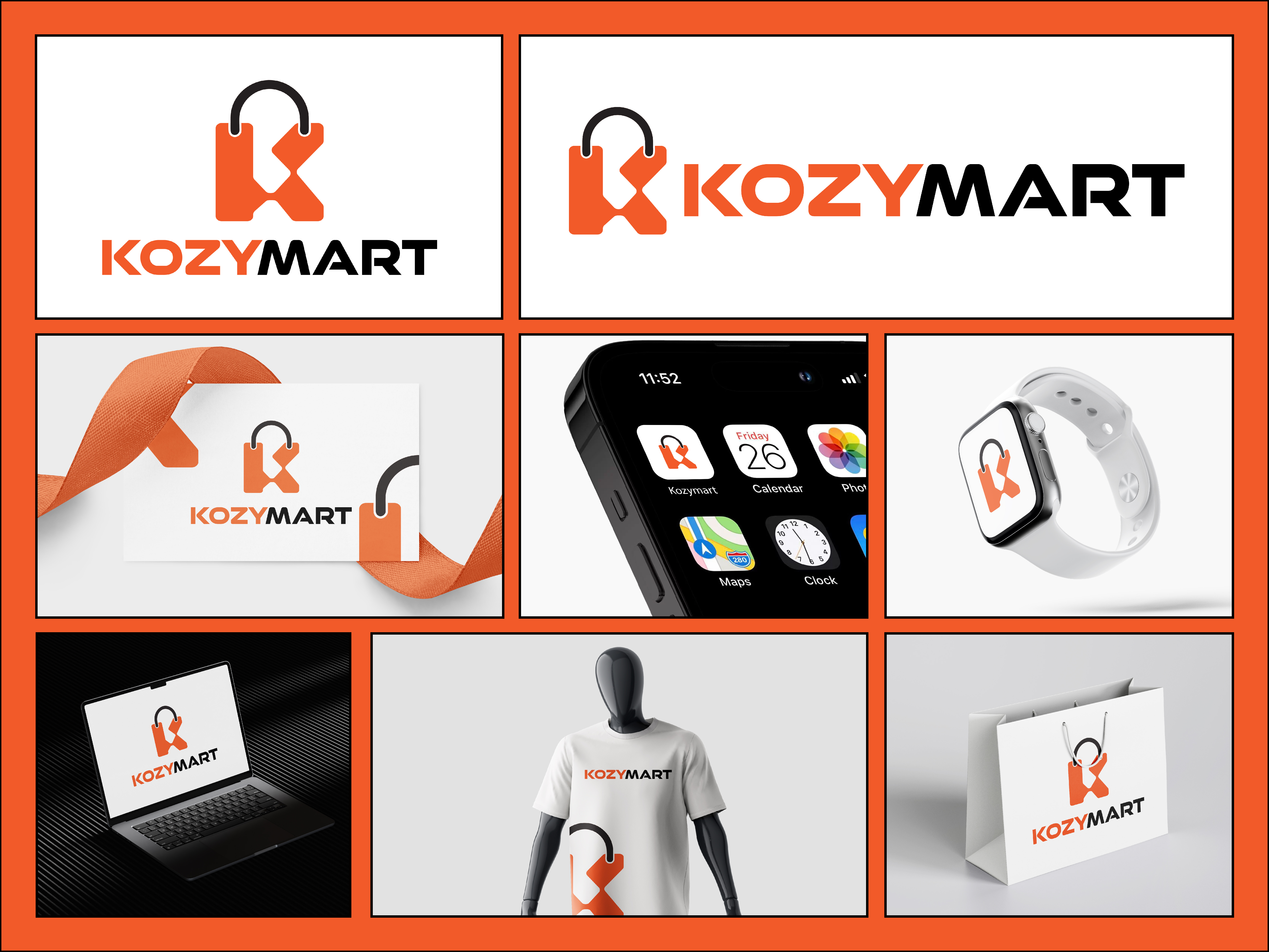 KOZYMART – Modern Ecommerce Logo & Brand Identity brandidentity brandingdesign digitalbrand ecommercelogo kozymart logodesign minimallogo modernlogo onlinestore startupbrand