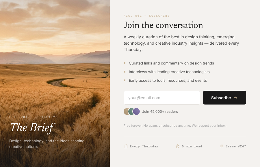 Daily UI Challenge #026 - Subscribe