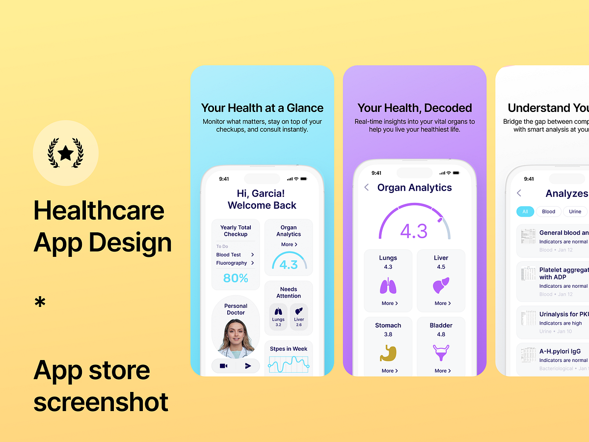 VitalSight: Health Analytics/App/UIUX/Minimal