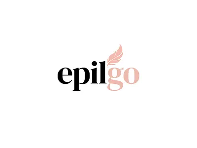 EpilGo aesthetic beauty beauty salon clean feather feminine hair logo logotype minimal pastel skin skincare soft spa symbol typography vector waxing wellness