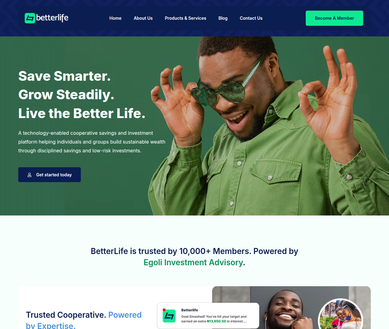 Betterlife Multipurpose Cooperative Society elementor ui wordpress