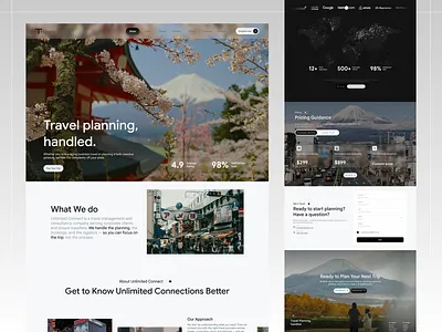 Travel Landing Page - Trizero design japan landingpage travel ui uiux web design