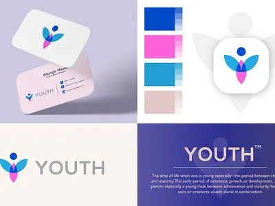 Youth - Influencer Logo Design abstract logo design branding entrepreneur genz genz logo graphic design human interface icon influencer influencer marketplace logo logo and branding logo designer logo designs logotype modern logo y logo young logo youth youth logo