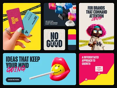 NoGood — Marketing Agency · Branding 3d illustration advertising brand identity branding concept design digital design graphic design illustration logo marketing agency mascot design poster design social media design typography vector