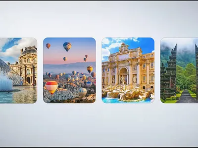 Travel Cards Animation animation card casestudy design graphic design interactiondesign productdesign travel uicard uidesign uxui web