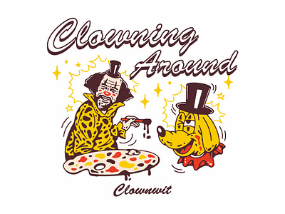 Clowning Around brand branding clothing clothing brand clothing line doodle graphic design graphic t shirt illustration t shirt vintage design