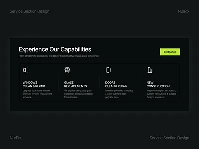 Modern Service Section – Web UI Concept clean design design system dribbble shot figma design interface design landing page minimal ui modern ui product design saas design service section ui design ui inspiration user interface ux design web design web ui website design