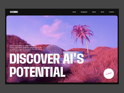COSMIC. AI Image Generator Website ai ai generated artificial intelligent image generation landing page web web design webflow webflow template website