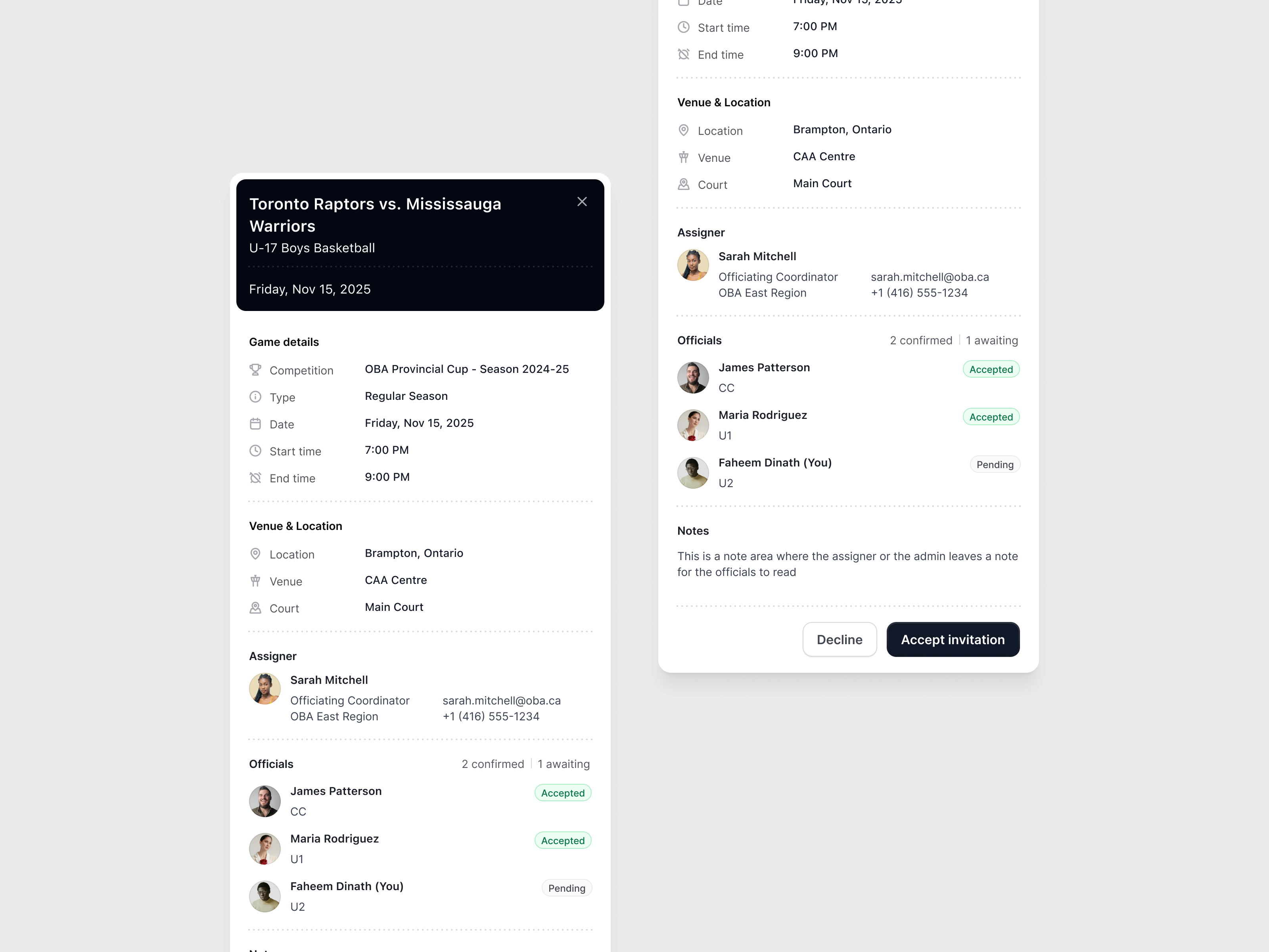 EDGE — Game Invitation & Official Scheduling