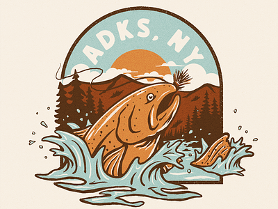 Fishing Illustration fishing graphic design illustration logo design print procreate