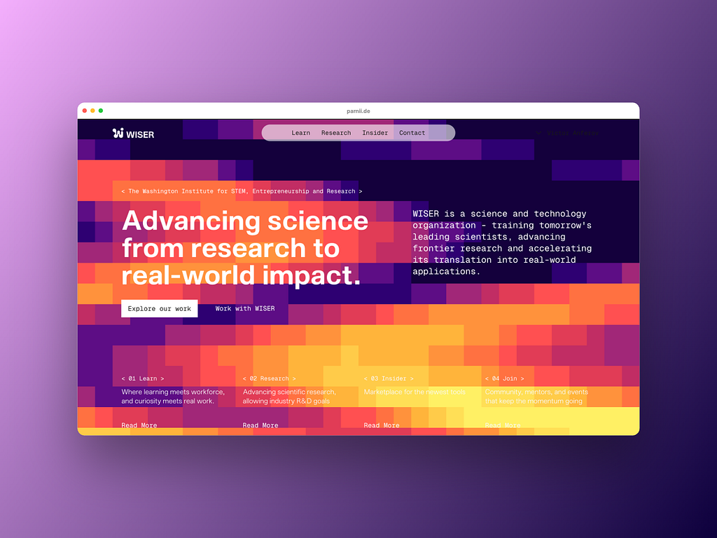 STEM & Research Institute Landing Page by Kirill Pronin on Dribbble