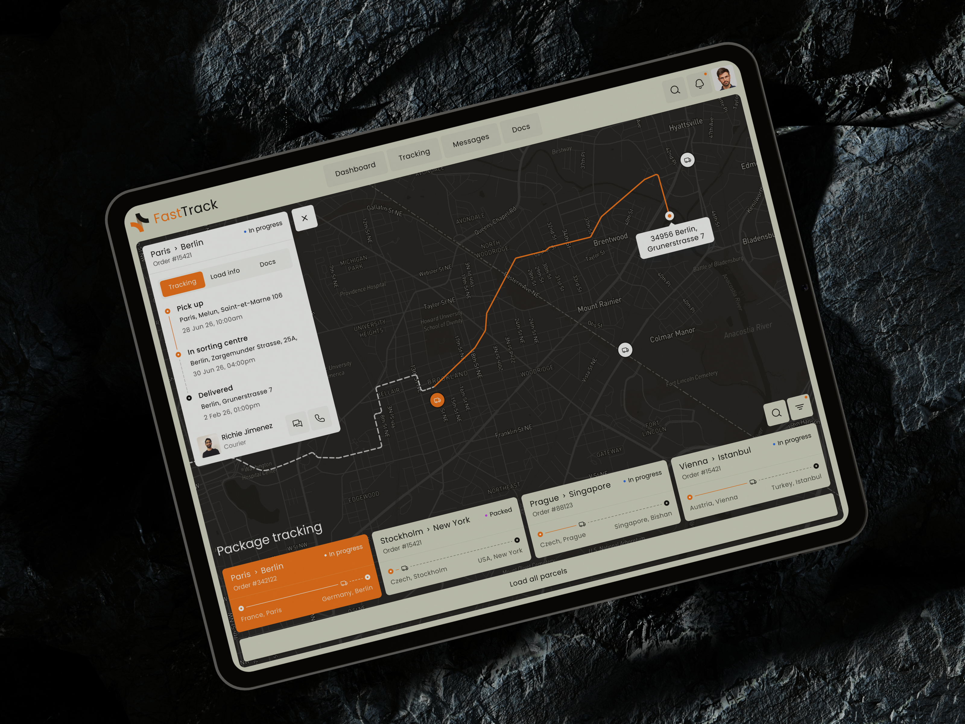 Logistics Fleet Management Web Design