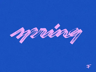 spring: calligraphy art artsy authentic brush caligraphy calligraphy custom design experiment flow lettering logo marker script sketch spring texture type wordmark