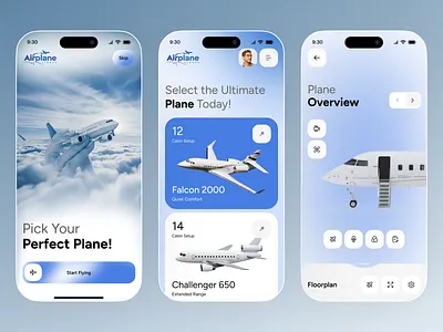 Private Jet Booking App UI | Luxury Travel Mobile Design aircraft airplane app booking configuration flight flight app ios jet luxury travel minimalist mobile plane ui design web