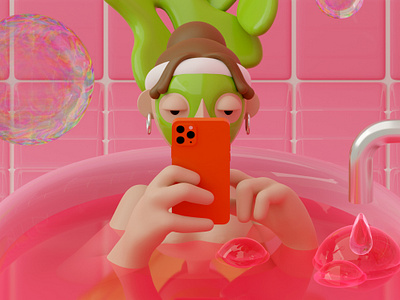 Relax & Release: A Self-Love Feast 3d 3d art 3d artist 3d modeling blender blender 3d blender3dart nomadsculpt spa valentinesday