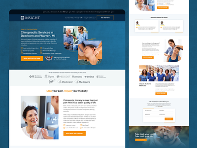 Landing Page // Insight Neuro-Chiropractic Center branding design graphic design ui ux web design