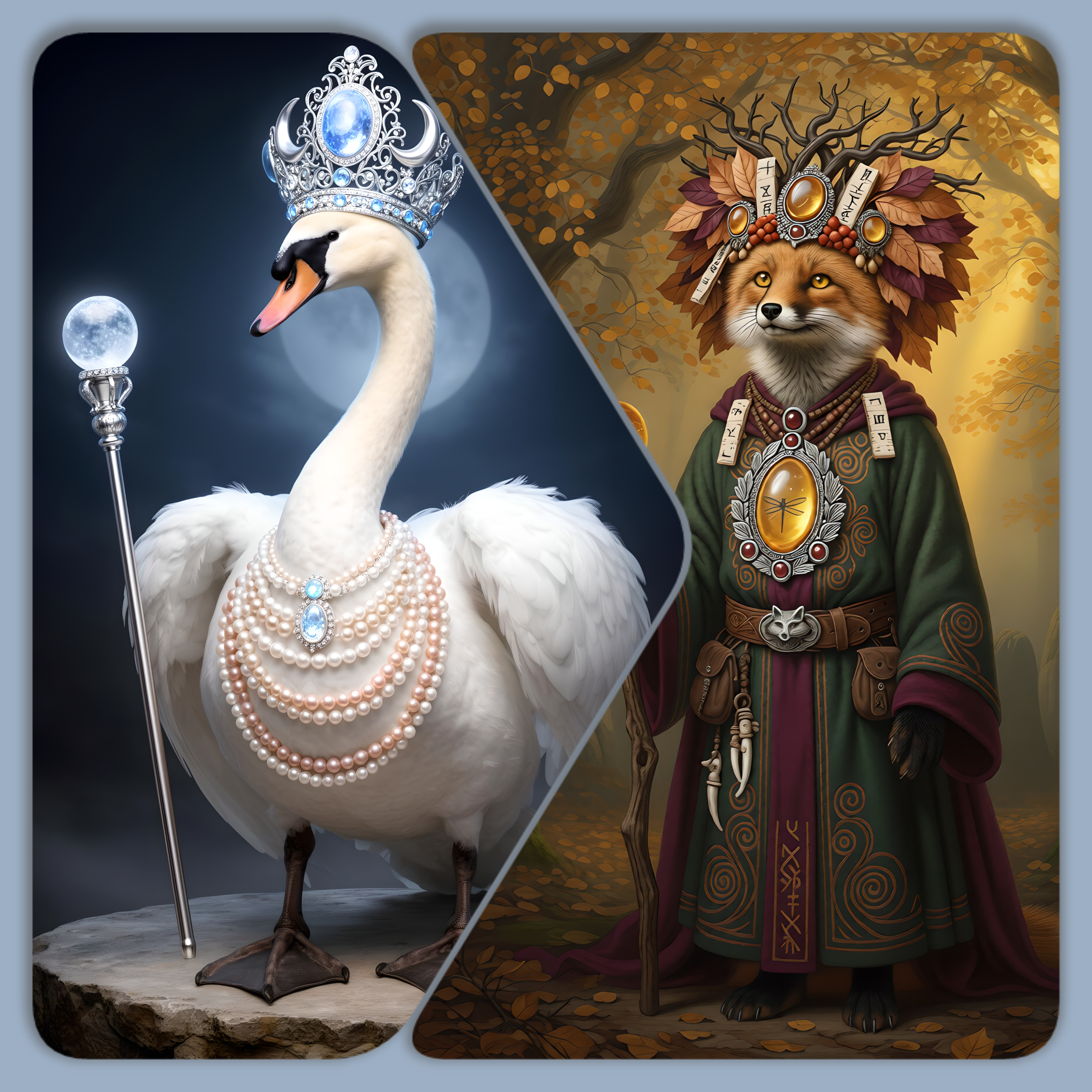 Seasonal Guardians — Swan & Fox