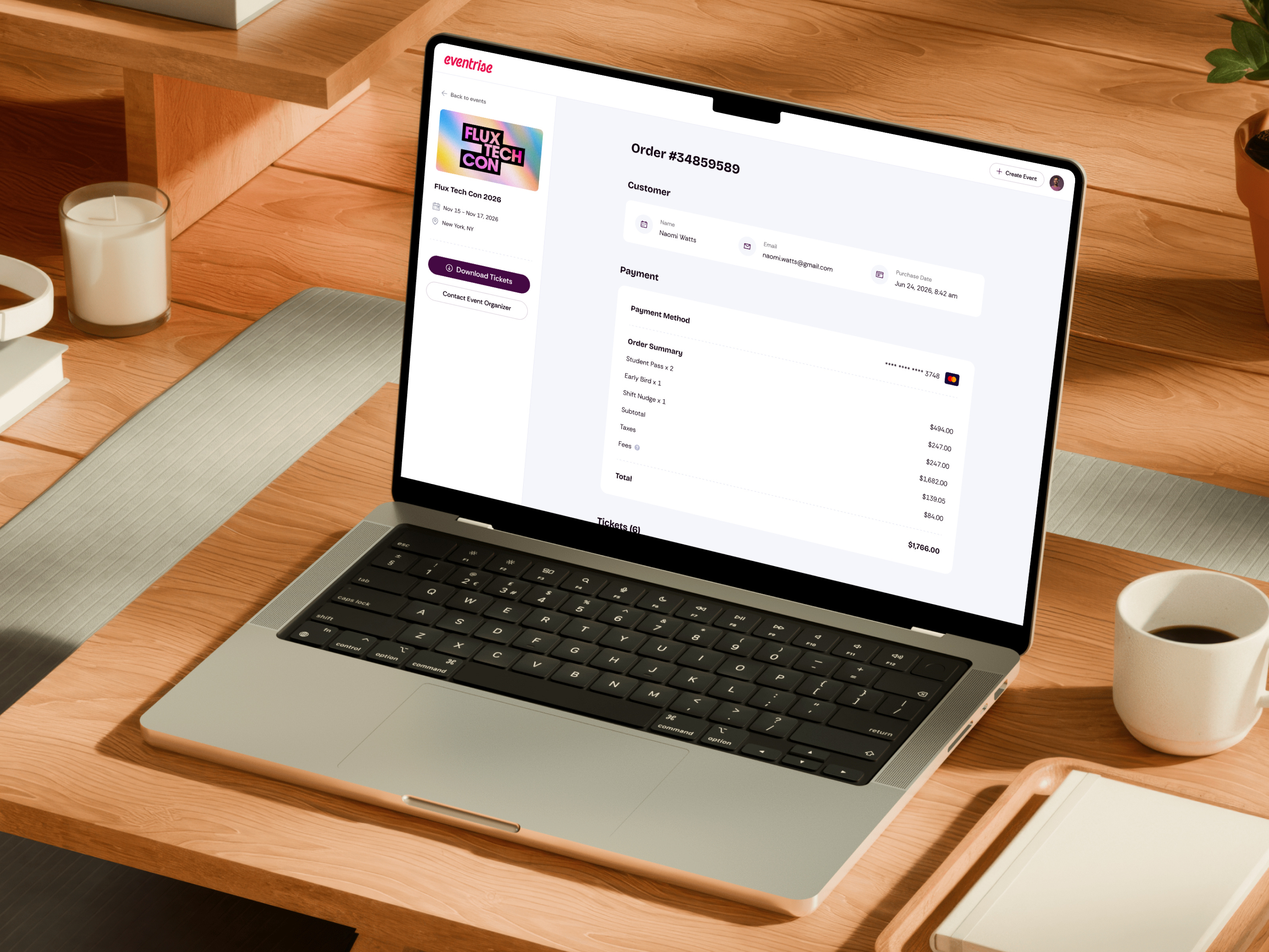 Eventrise - Order Details
