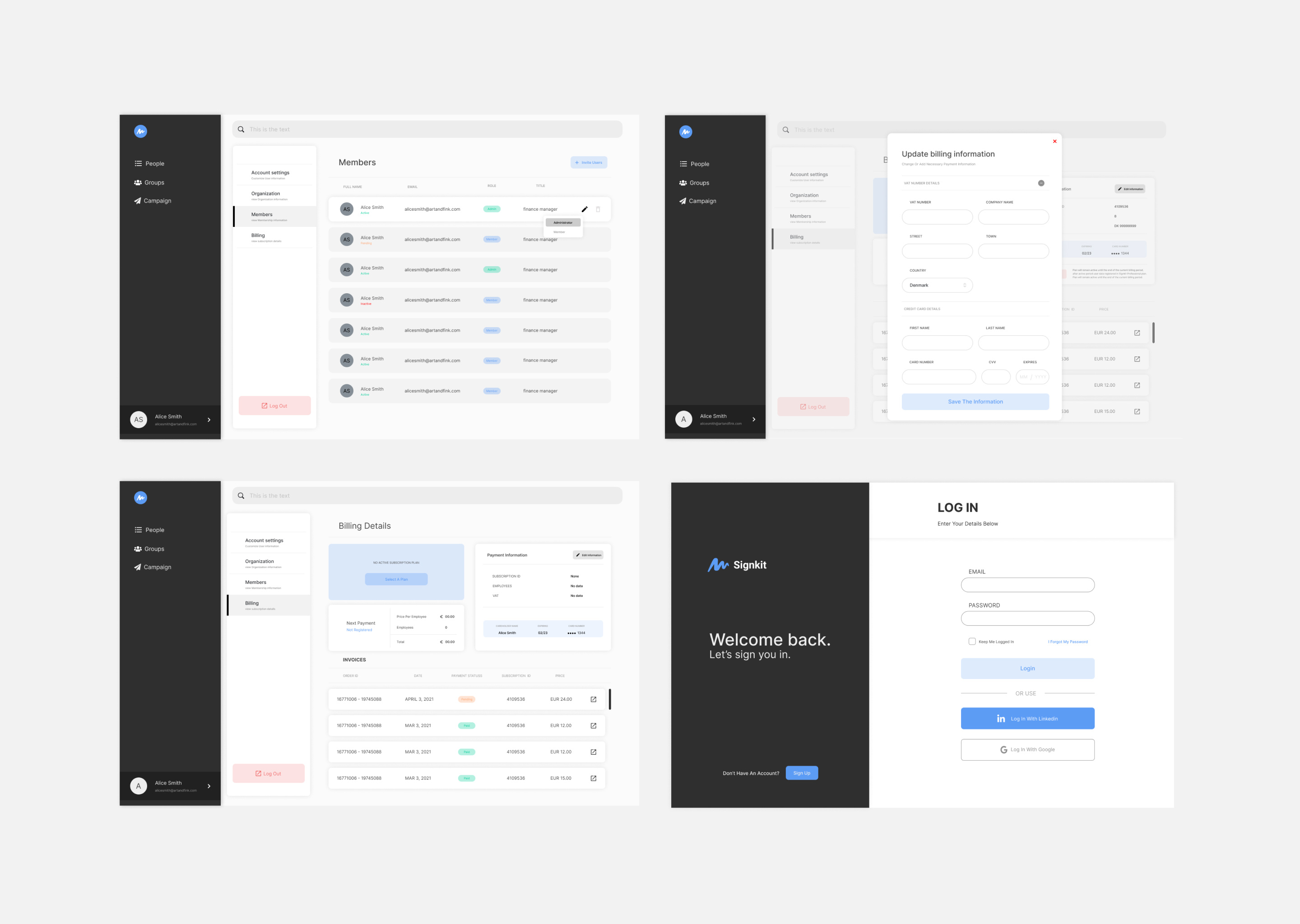 UX/UI EMAIL SIGNATURE APP