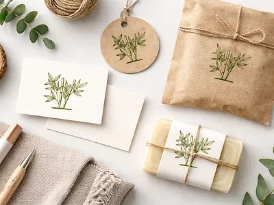 Bamboo Tree Leaves Logo bamboo brand branding branding design brandlogo eco graphic design handdrawn illustration leaves logo logodesign logoground nature organic plant scalebranding tree vector wellness